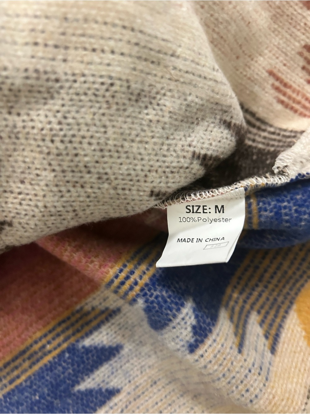Aztec Multicolor Pattern Button-Up Sweater Jacket - Shacket - Picture 12 of 13